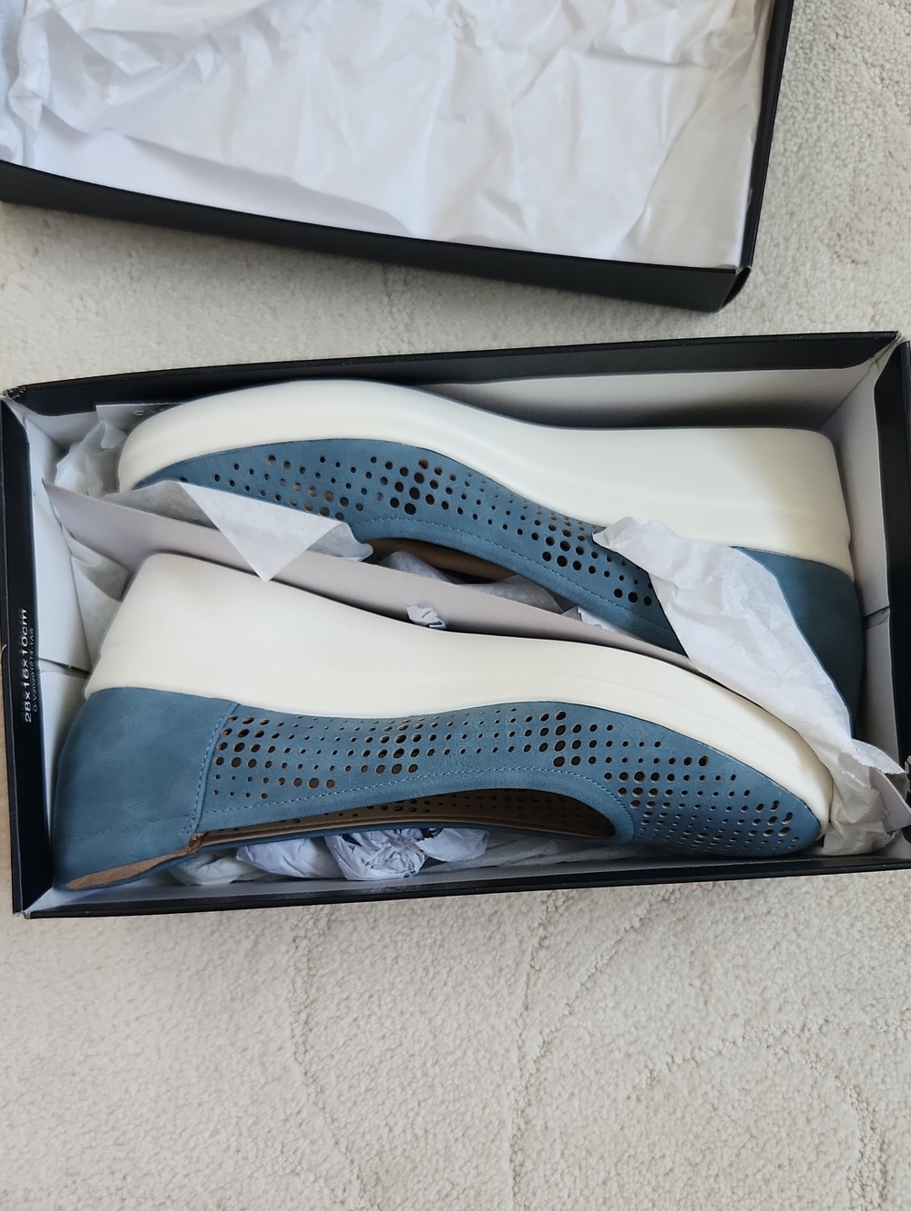 Naturalizer Light Blue Perforated Slip-Ons
